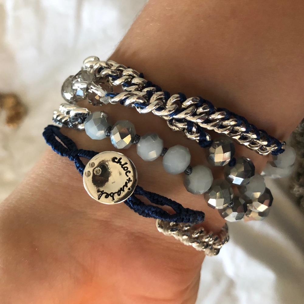 chloe and isabel blue wrap bracelet